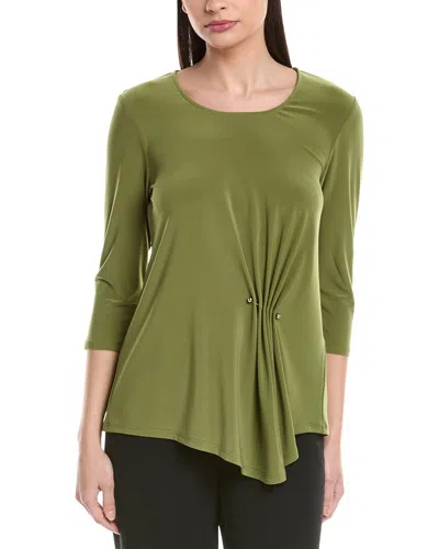 Joseph Ribkoff Ruched-front Top In Green