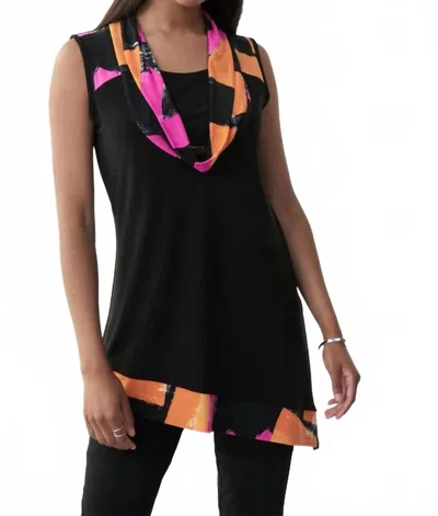Joseph Ribkoff Sophia Sleeveless Tunic In Multi In Black