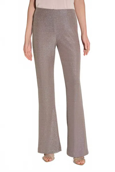 Joseph Ribkoff Sparkling Pull On Flared Pants In Taupe In Brown