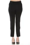 Joseph Ribkoff Split Hem Pull On Slim Pants In Black In Black