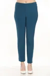 Joseph Ribkoff Split Hem Side Zip Slim Ankle Pant In Twilight In Blue