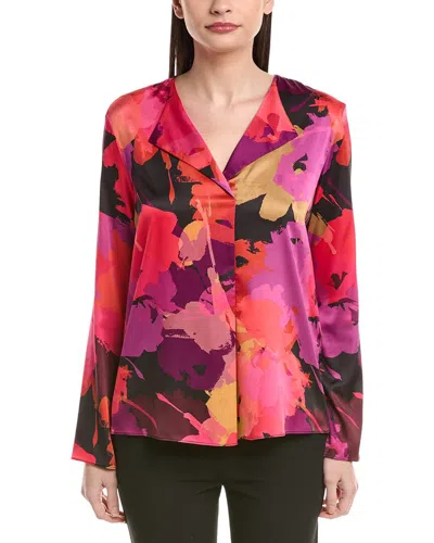Joseph Ribkoff Split-neck Floral Top In Multi