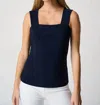 Joseph Ribkoff Square Neck Camisole In Midnight Blue In Black