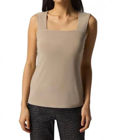 Joseph Ribkoff Square Neck Camisole Top In Latte In Beige