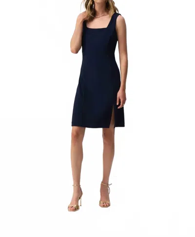 Joseph Ribkoff Square Neck Sleeveless Sheath Dress In Midnight Blue