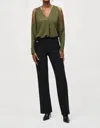 JOSEPH RIBKOFF SQUARE TOP WITH DOLMAN SLEEVES IN IGUANA