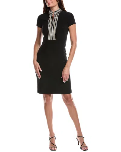 JOSEPH RIBKOFF STAND COLLAR SHEATH DRESS