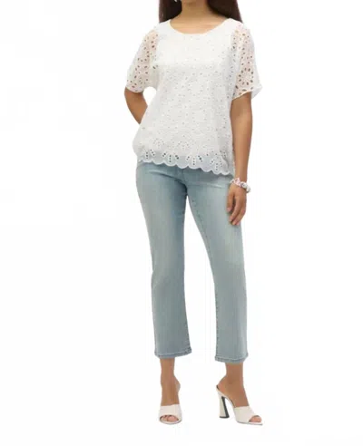 Joseph Ribkoff Straight Ankle-length Jeans In Denim In Blue