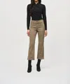 JOSEPH RIBKOFF STRAIGHT FRAYED HEM PANTS IN JAVA