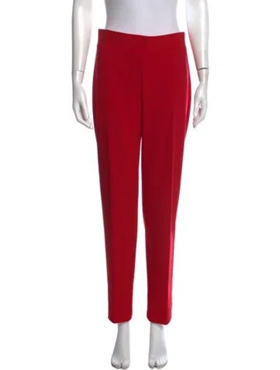 Pre-owned Joseph Ribkoff Straight Leg Pants W/ Tags In Red