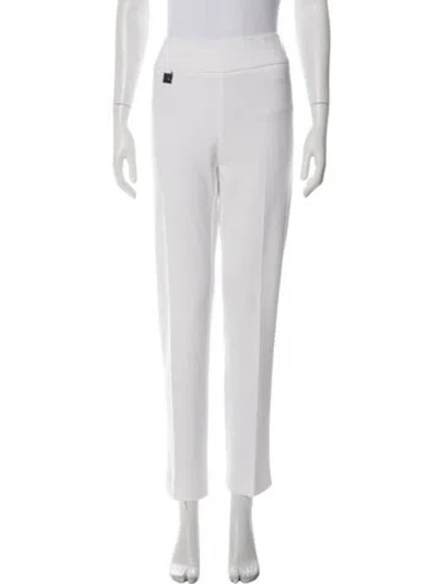 Pre-owned Joseph Ribkoff Straight Leg Pants In White