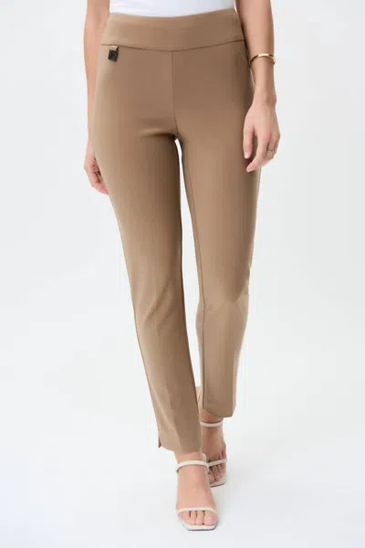 Joseph Ribkoff Straight Leg Tab Pant In Tiger's Eye In Multi