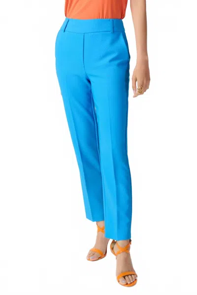 Joseph Ribkoff Stretch Slim-fit Cropped Pant In Blue