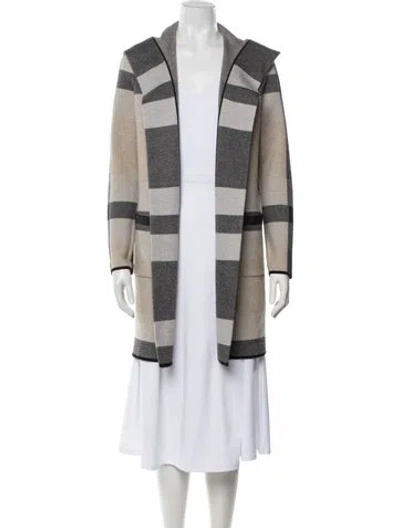 Pre-owned Joseph Ribkoff Striped Jacket In Neutrals
