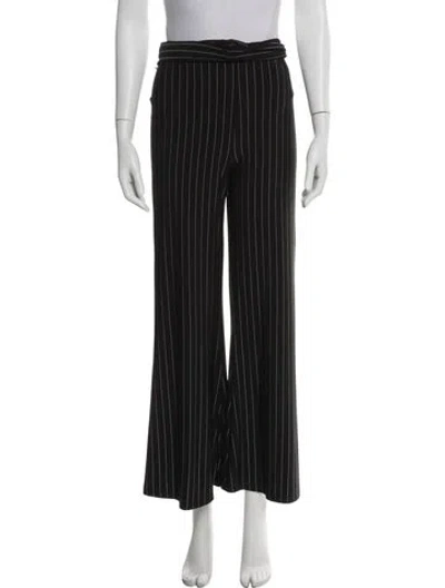 Pre-owned Joseph Ribkoff Striped Wide Leg Pants In Black