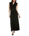 Joseph Ribkoff Structured Surplice Jumpsuit In Black