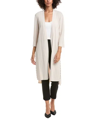 Joseph Ribkoff Studded Cardigan In White