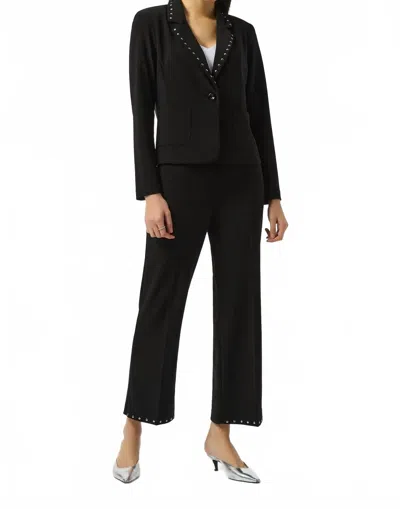 Joseph Ribkoff Studded Fitted Blazer Jacket In Black
