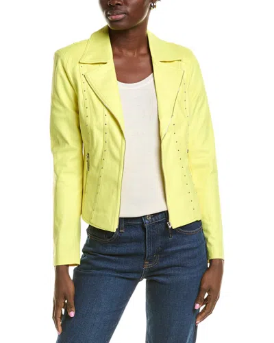 Joseph Ribkoff Studded Jacket In Yellow