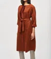 Joseph Ribkoff Scuba Suede Straight Fit Coat In Cinnamon