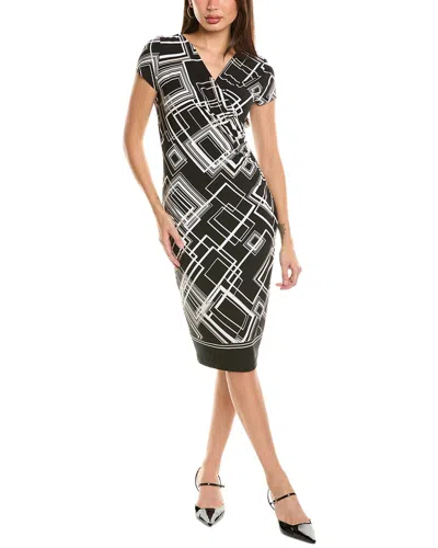 Joseph Ribkoff Surplice Midi Dress In Black