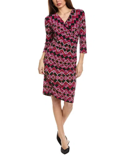 Joseph Ribkoff Surplice Mini Dress In Pink