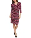 Joseph Ribkoff Surplice Mini Dress In Pink
