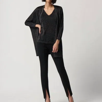 Joseph Ribkoff Sweater Knit And Lurex Two-piece Set In Black