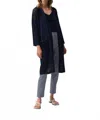 Joseph Ribkoff Sweater Knit Cover-up With Pointelle Detail In Midnight In Blue