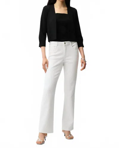 Joseph Ribkoff Sweater Knit Cover Up With Pearl Ornament In Black