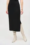 Joseph Ribkoff Sweater Knit Midi Skirt In Black In Black