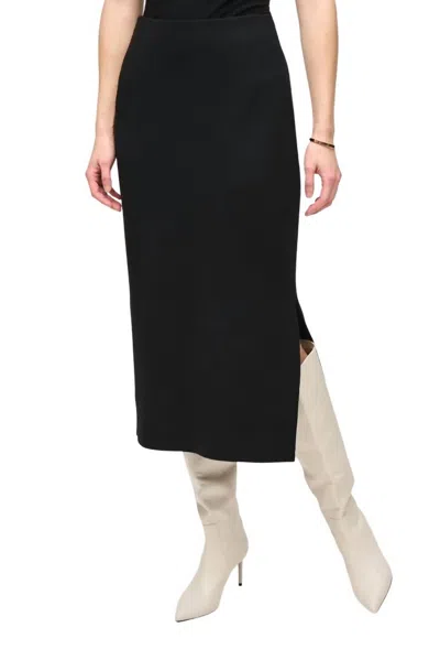 Joseph Ribkoff Sweater Knit Midi Skirt In Black