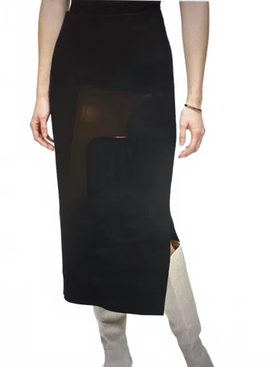 Joseph Ribkoff Sweater Knit Midi Skirt In Black