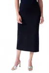 Joseph Ribkoff Minimalist High-rise Midi Skirt In Midnight Blue In Blue