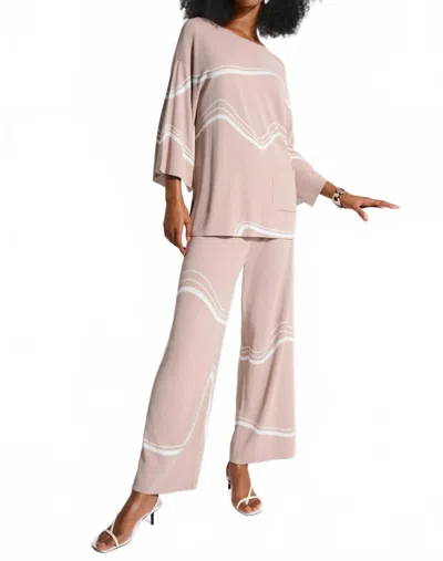 Joseph Ribkoff Sweater Knit Pullover In Dune/ecru In Pink