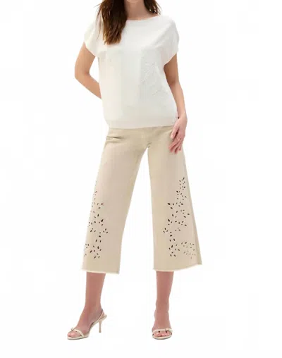 Joseph Ribkoff Sweater Knit Top In Vanilla In White