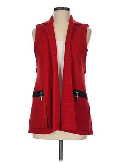 Pre-owned Joseph Ribkoff Sweater Vest In Red