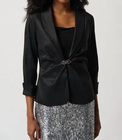 Joseph Ribkoff Taffeta Fitted Blazer In Black