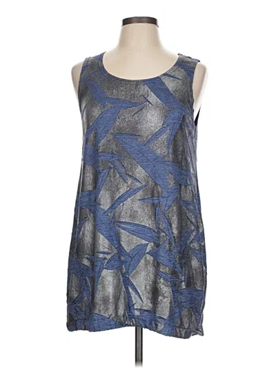 Pre-owned Joseph Ribkoff Tank Top Blue Strapless Neckline Tops