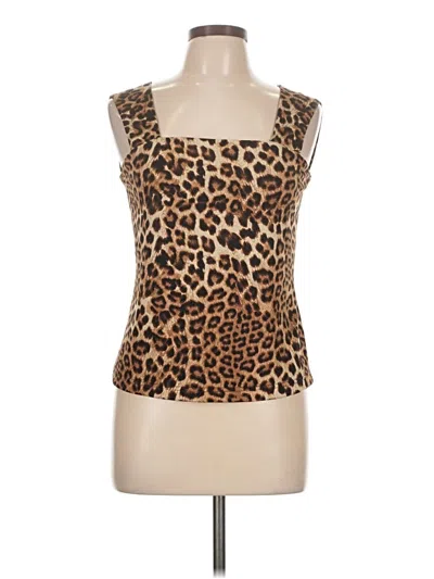 Pre-owned Joseph Ribkoff Tank Top Brown Strapless Neckline Tops