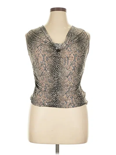 Pre-owned Joseph Ribkoff Tank Top Silver Halter Neckline Tops