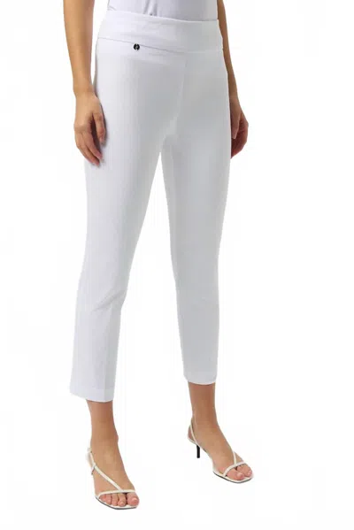 Joseph Ribkoff Textured Jacquard Crop Pull-on Pants In White