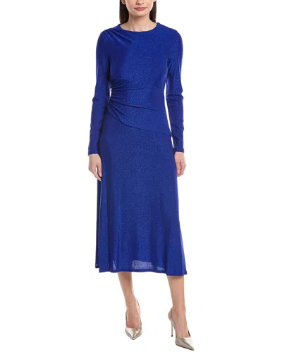 Joseph Ribkoff Shimmery Ruched Fit And Flare Dress In Royal Sapphire In Blue