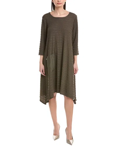 Joseph Ribkoff Textured Midi Dress In Brown