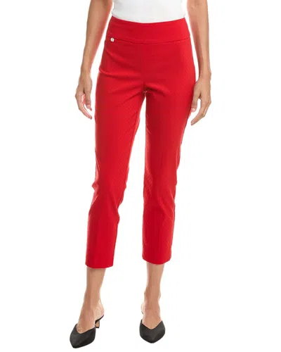 Joseph Ribkoff Textured Pull-on Pant In Red