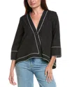 Joseph Ribkoff Textured Top In Black