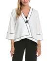 Joseph Ribkoff Textured Top In White