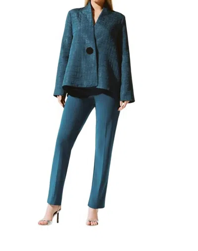 Joseph Ribkoff Textured Trapeze Jacket In Twilight In Multi