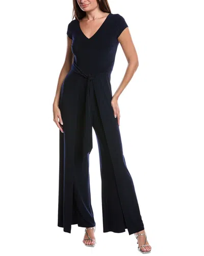Joseph Ribkoff Tie Front Jumpsuit In Blue