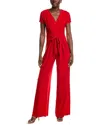 Joseph Ribkoff Tie Front Jumpsuit In Red